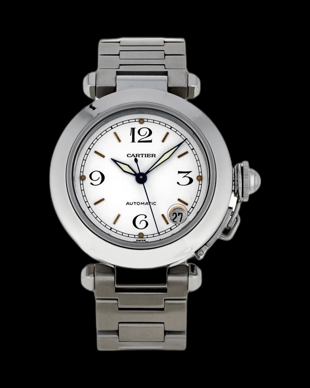 Cartier Pasha W31015M7 watch, pre-owned, with box & papers