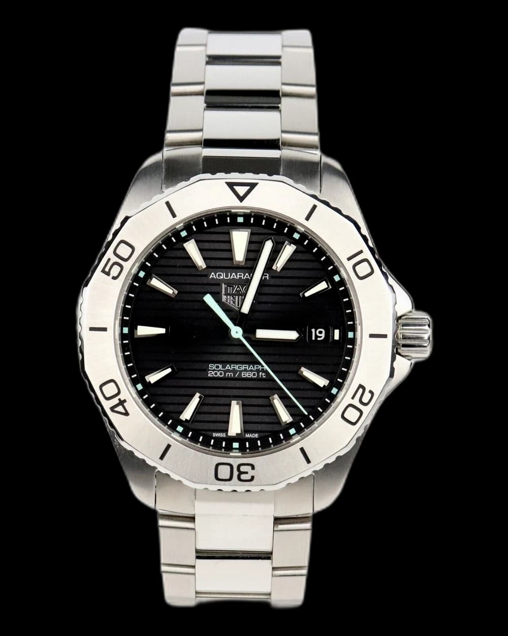 TAG Heuer Aquaracer Professional 200 Solargraph 40 Stainless Steel WBP1114 watch, pre-owned, with box & papers